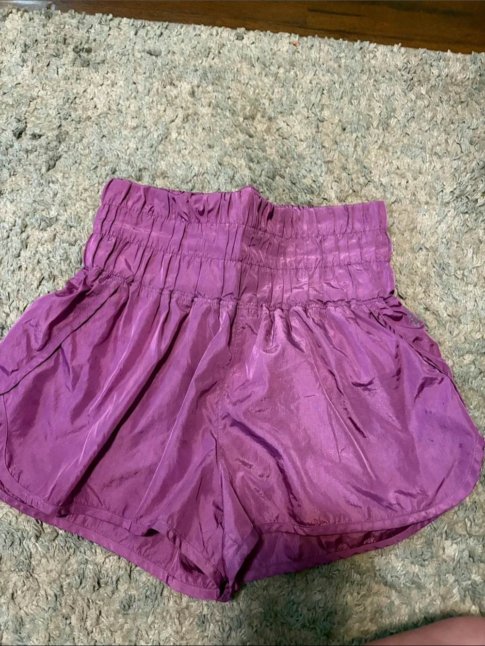 FP Movement by Free People High-Waist Magenta Athletic Shorts